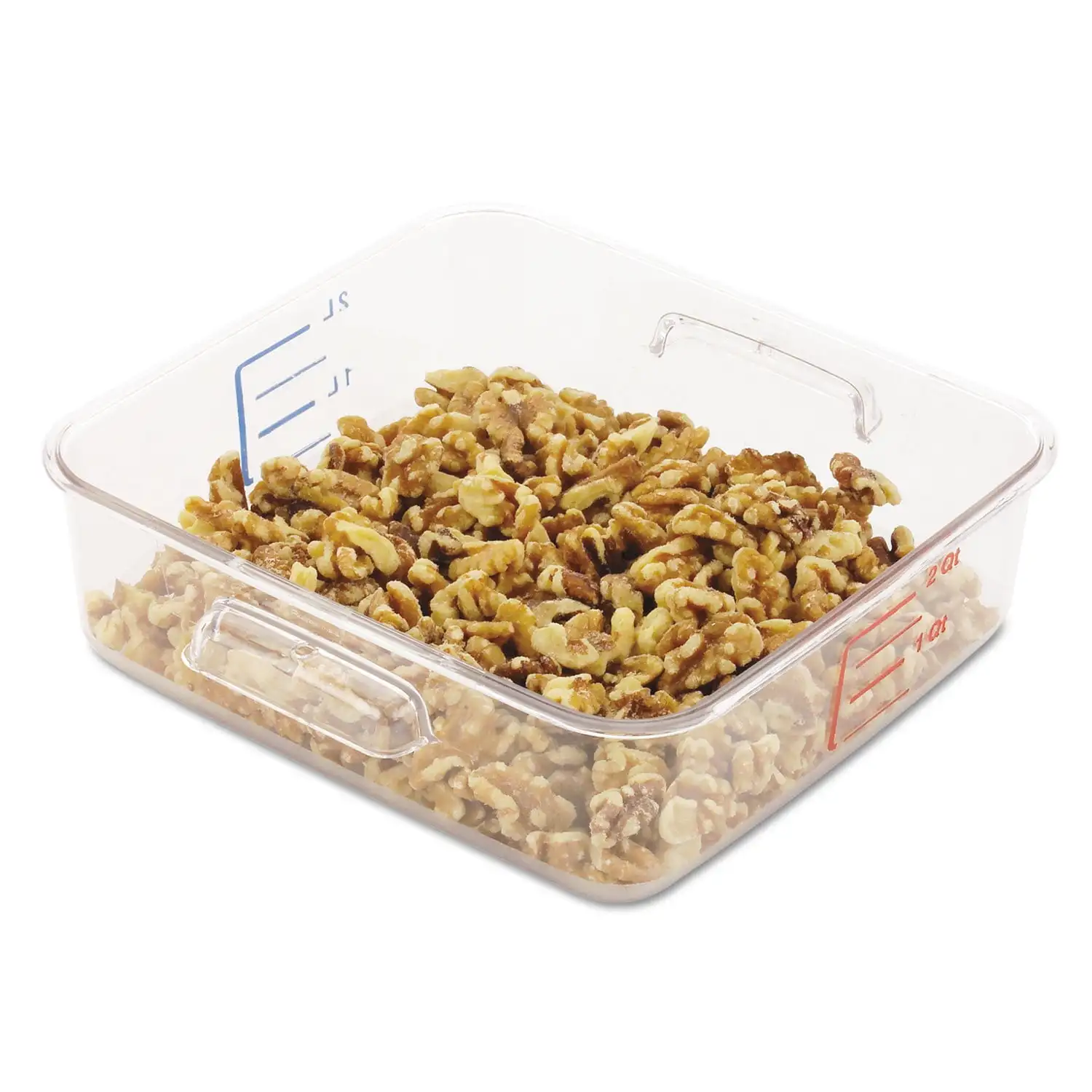 

Spacesaver Square Containers, 2qt, 8 4/5 in W x 8 3/4 in D x2 7/10 in H, Clear