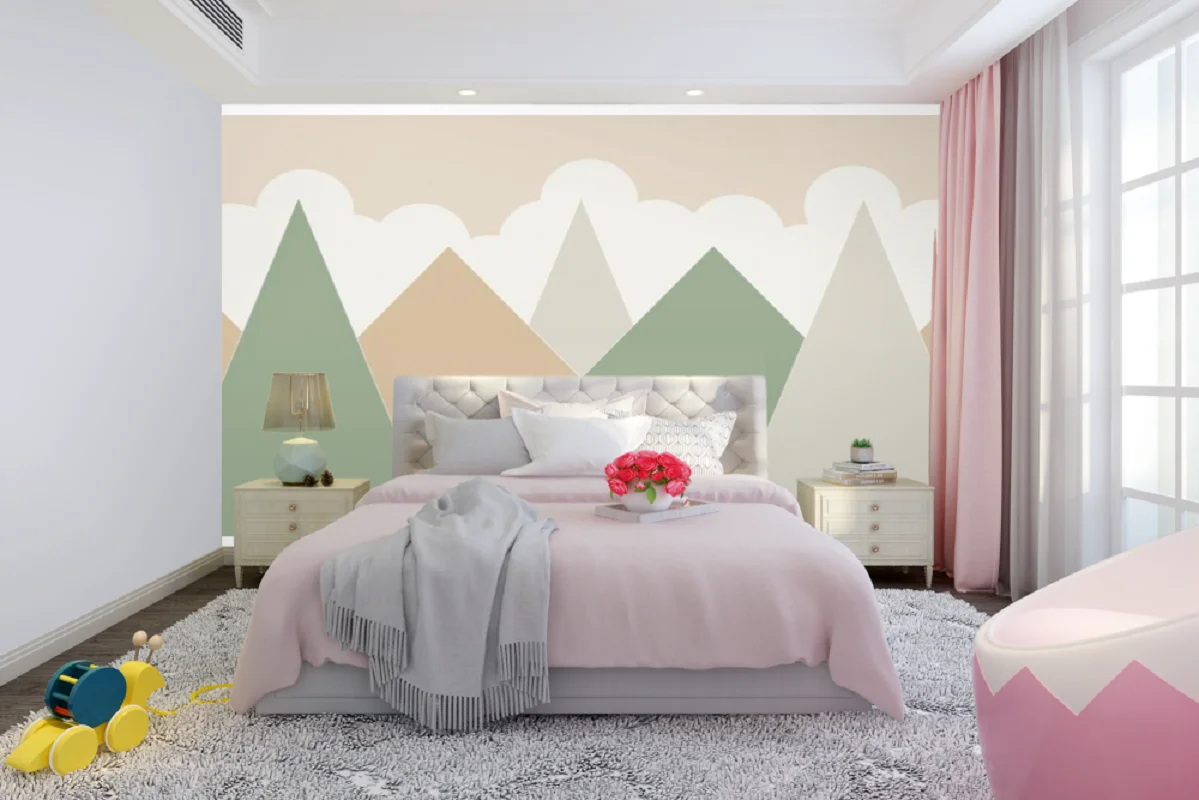 Papel tapiz 3D personalizado, dibujos animados geométricos, habitación de niños, sala de estar, dormitorio, decoración de fondo, decoración del hogar, Mural
