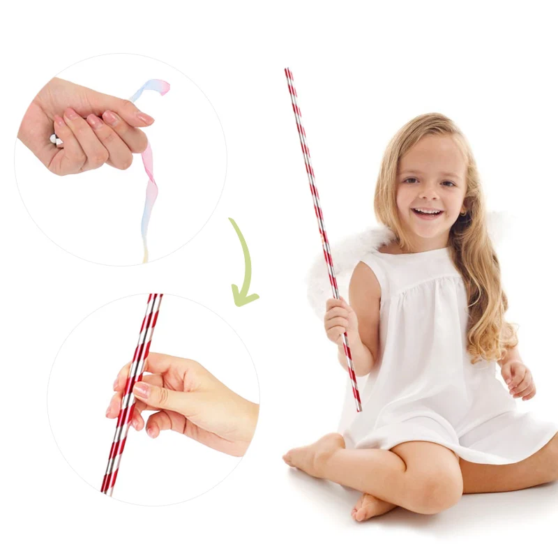 Magical Wand Long Appearing Cane Plastic Stage Stick Cane Close Up Tricks 70cm freeshipping