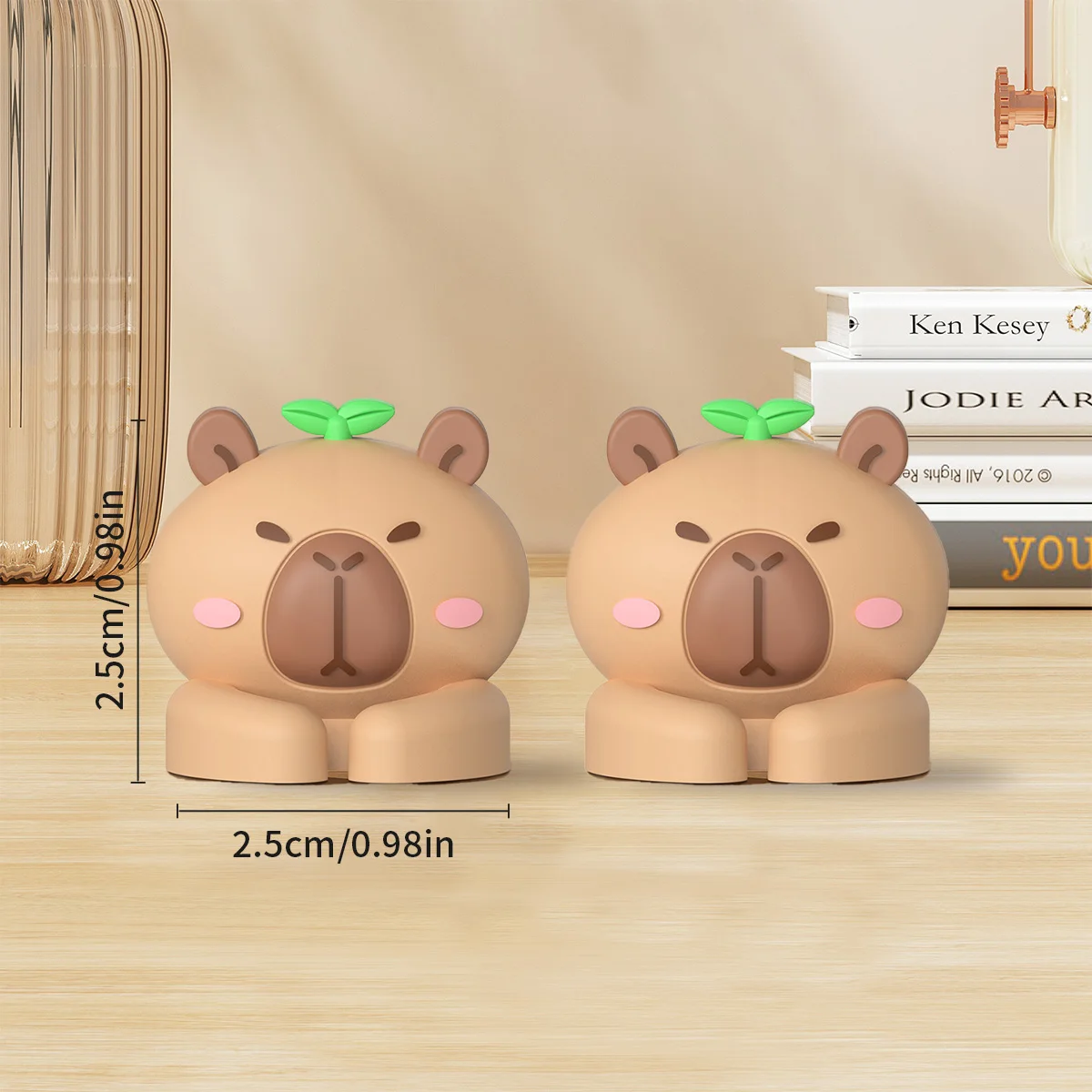 WORTHBUY 2/3pcs Leuke Capibara Kabelmanagers Desktop Zelfklevende Kabelmanagement Winder Kabel Organizer Houder Fixer Clip