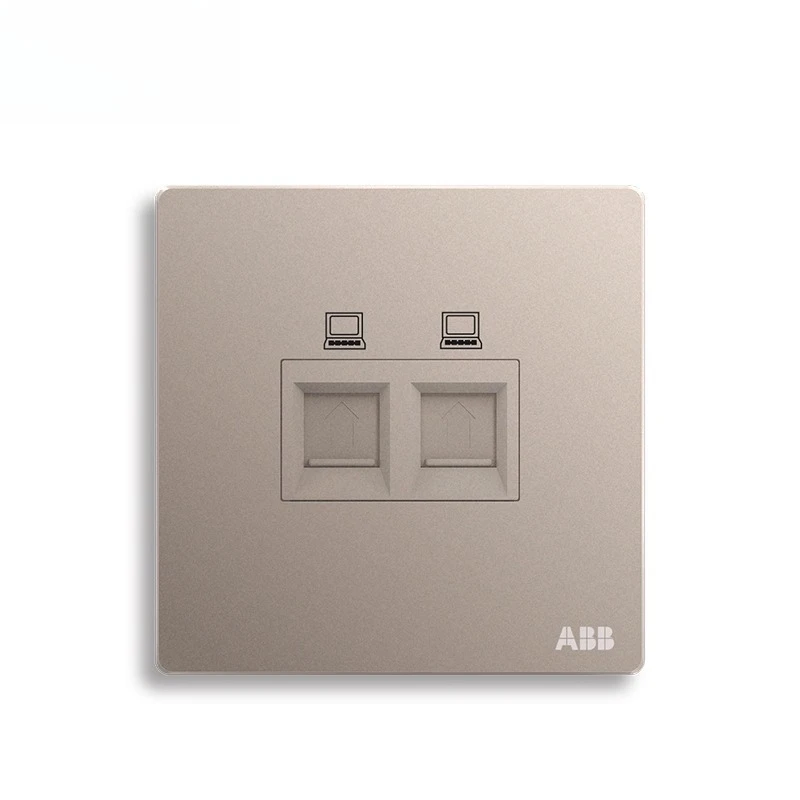 Parts are suitable for ABB Xuanzhi frameless Chaoxia gold switch socket panel two-position super five computer network cable