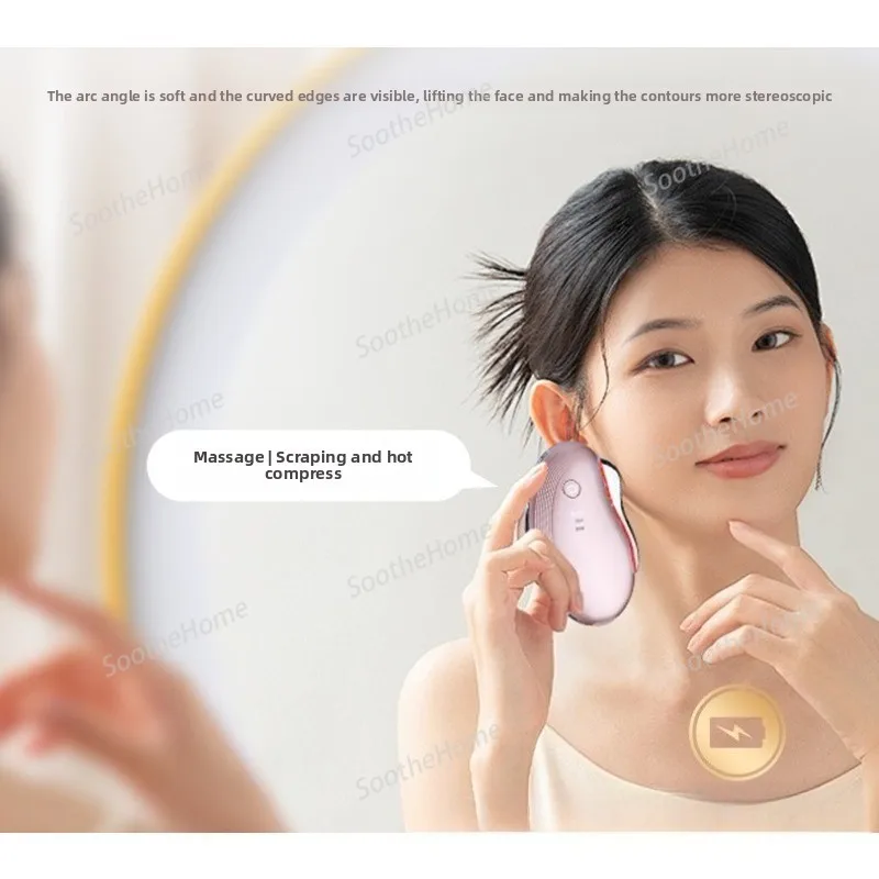 Electric BeautyMicrocurrent, Colored Light, Vibration Massage, Lifting & Firming Skin, Facial Gua Sha Plate  facial