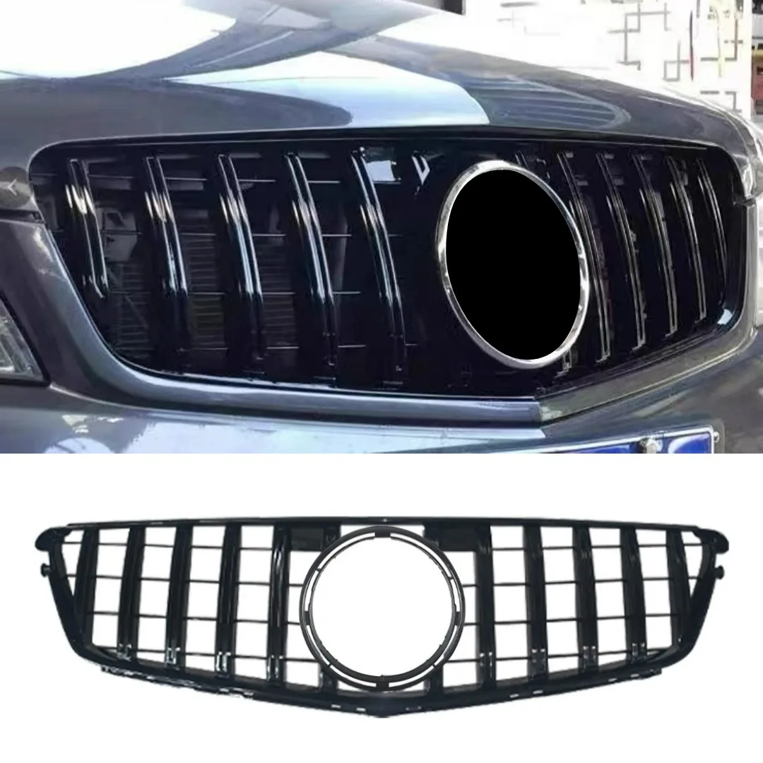 Front Bumper Grille Hood Grill Inlet Mesh Grid Replacement Tuning For Mercedes Benz C class W204 2007-2014 AMG GT Diamond Style view 2