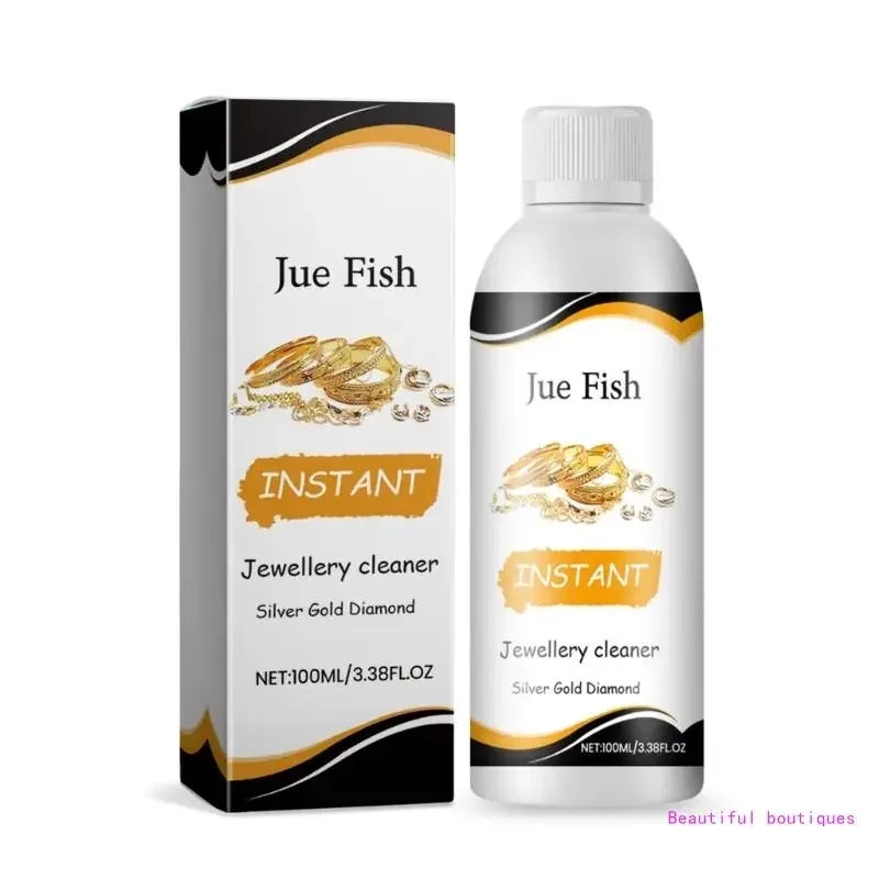 

Gentle Jewelry Cleaner Liquid - Soak & Wipe Stain Remover for Accessories (DropShip Ready)