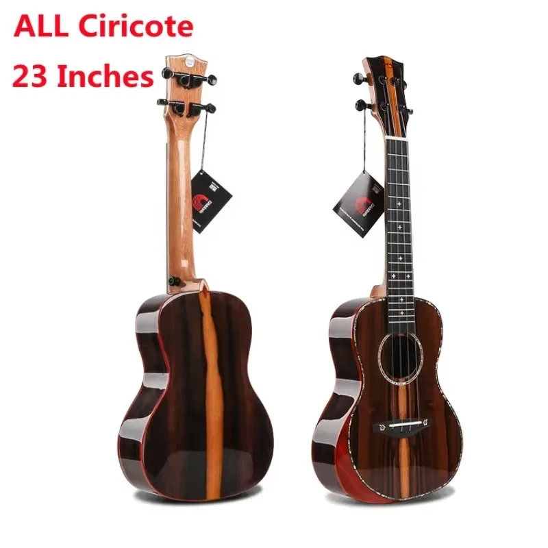 Ukulele 23 Inches All Ciricotewood Highgloss Mini Uke Concert Acoustic 4 Strings Ukelele Pickup Travel Guitar  Guitarra