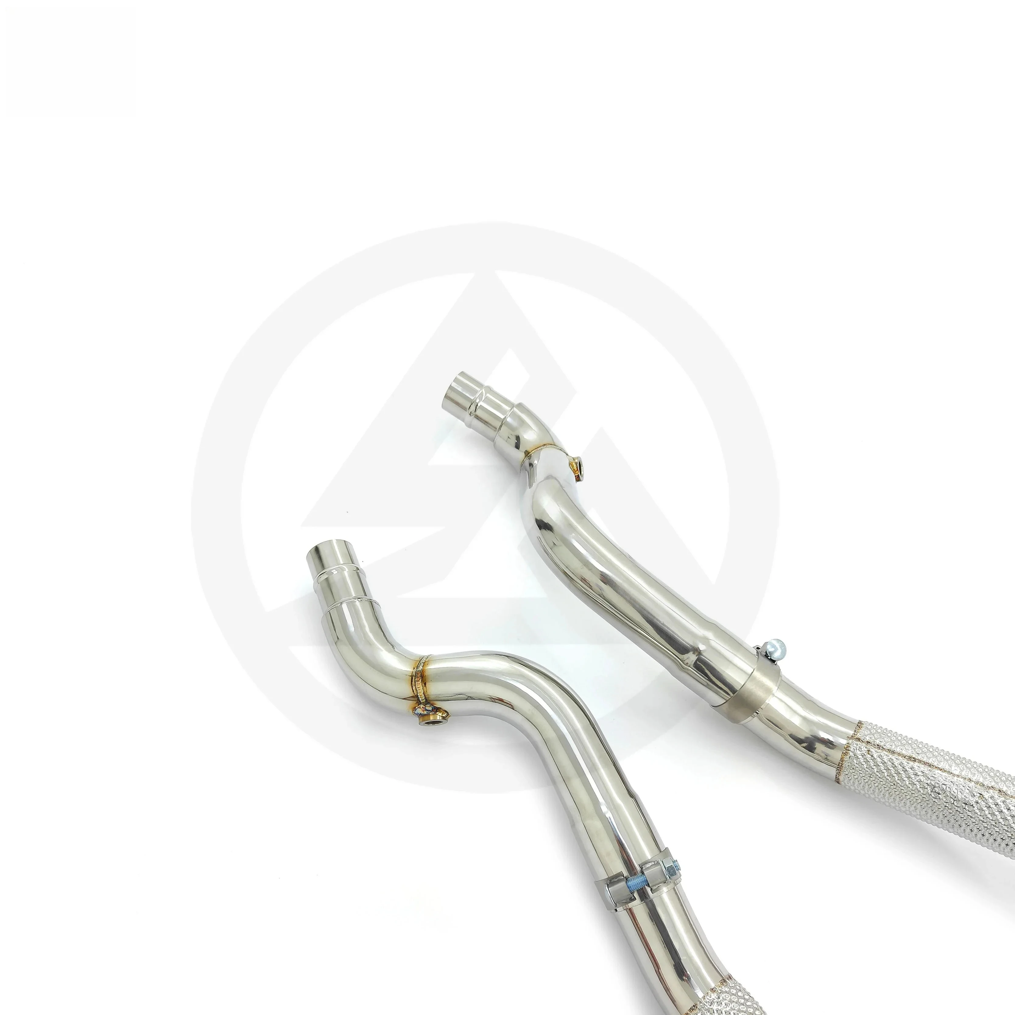 

NewCSZ Exhaust Down Pipes For Jaguar F-type F-pace 3.0T High Flow Sport Cat Downpipes Ss304 Heat Shield