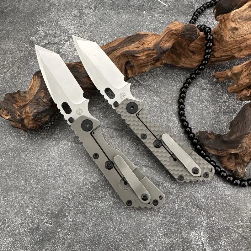 Strider folding knife D2 steel blade high-end TC4 titanium handle Outdoor Camping Hiking survival EDC Tool Men's gift