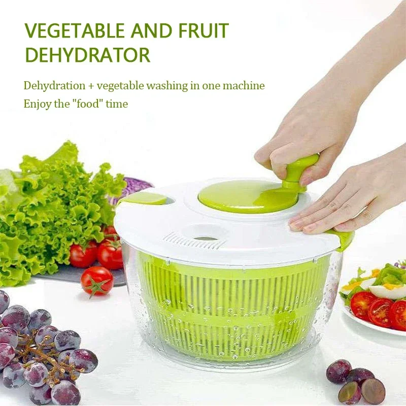 1pc Kitchen Fruit And Vegetable Dehydrator Salad Spinner Dryer multifunctional Lettuce Spinner Vegetable Dryer Fruit Washer