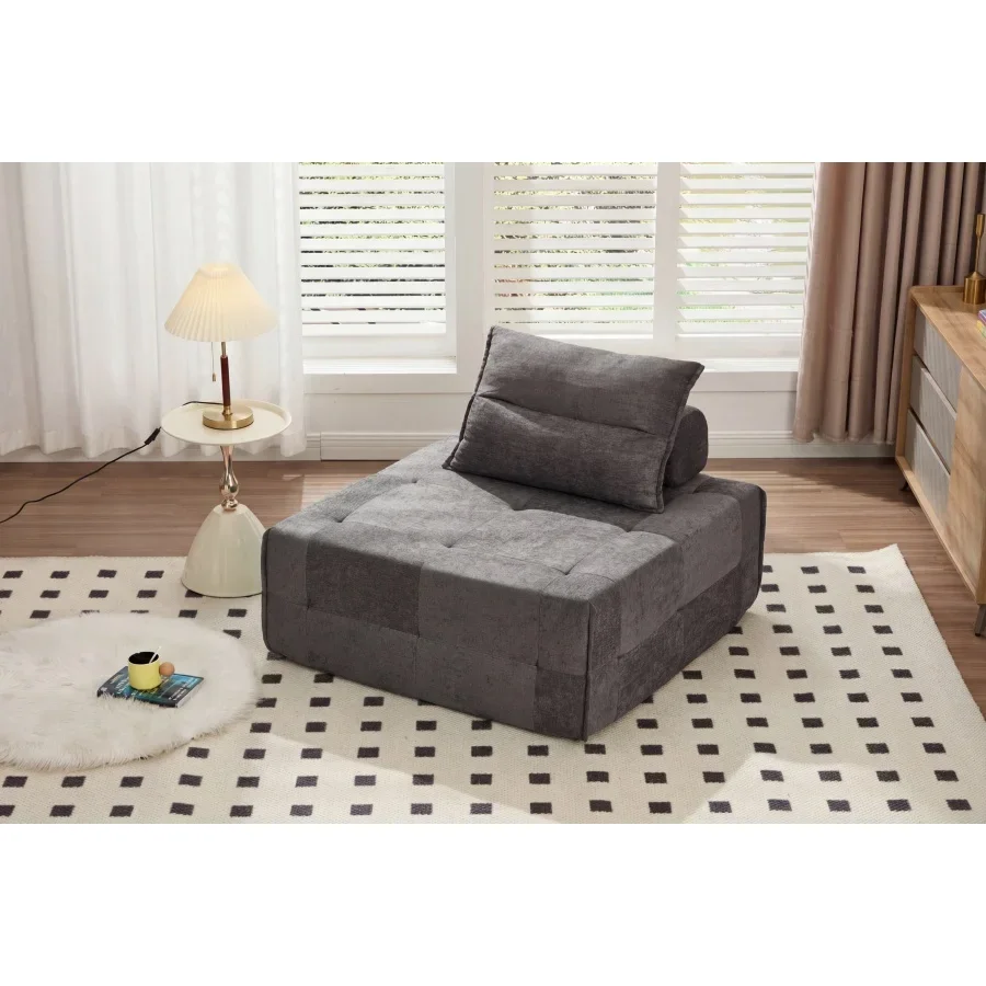 Deep Seat Modular Sectional Sofa with Adjustable Backrest 39.37