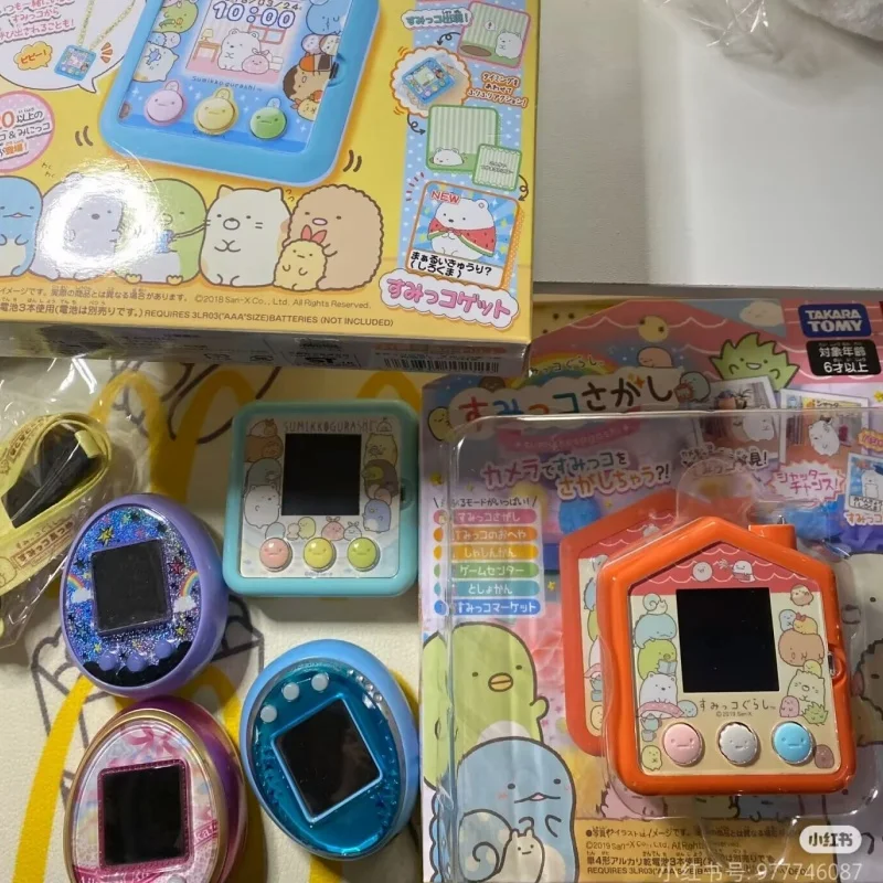 جديد الأصلي تماغوتشي الإلكترونية الحيوانات الأليفة Sumikkogurashi شاشة ملونة وحدة تحكم ألعاب افتراضية لعبة الحنين لهدية الكريسماس