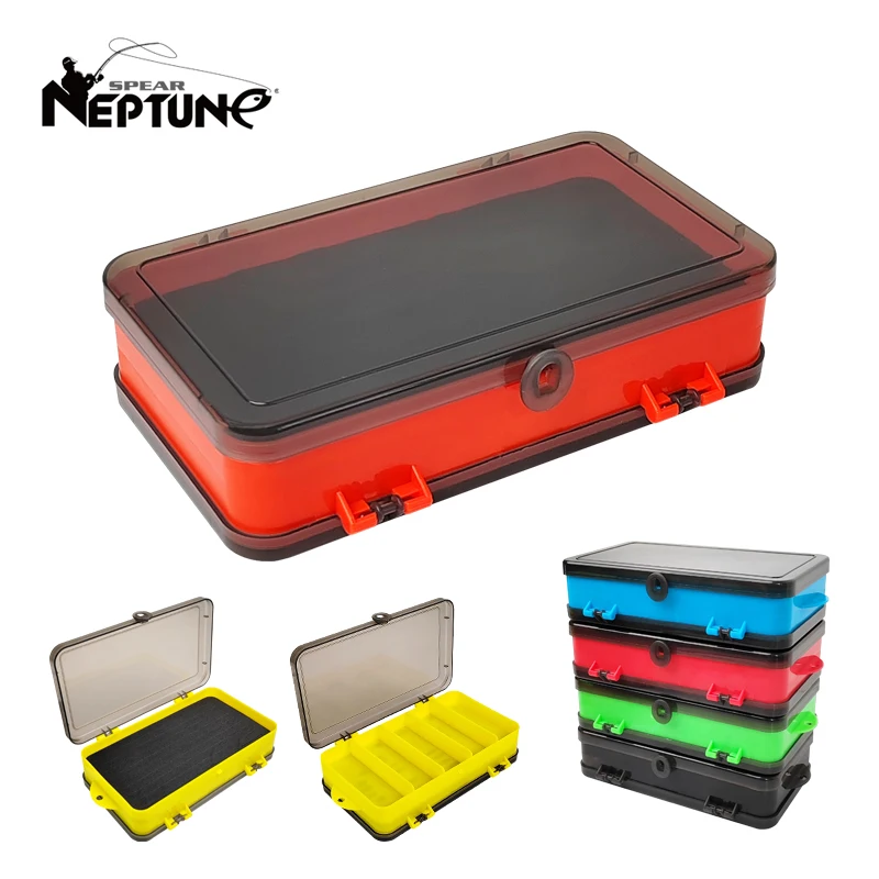 Multi-function Fishing Tackle Box Double sided Sponge Pad Fly Lures Container Jig Head Hook Storage Bait Case Accessories Box