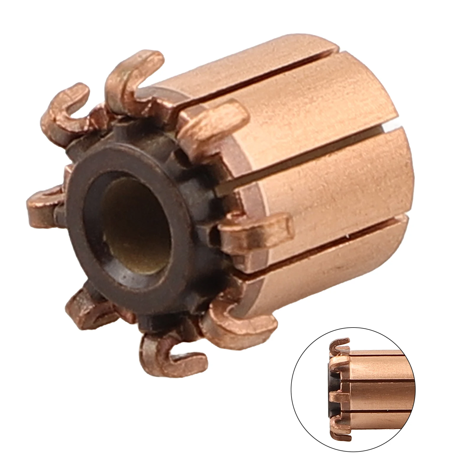 CHY-3230-8 모터 정류기, 전동 공구용 구리 후크 타입, 8P 톱니, 10.4x4x11.6(12) Mm, 1PC