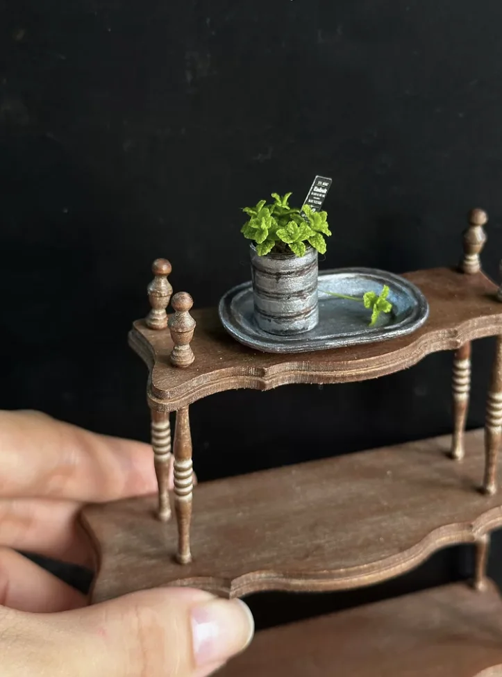 1:6 Miniature Plant Set, Handmade Realistic Fern Maple Caladium Potted,Exclusive Custom Sizes BJD Dollhouse Garden Bjd Decor Art