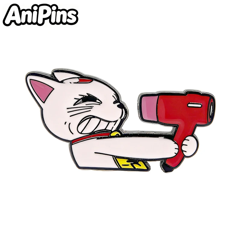 

AniPins Funny Cat Pins 5-design Enamel Flower Duck Animal Brooch Pin On Backpack Clothes Badge Gifts