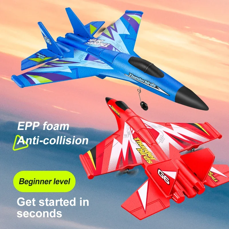 New RC Glider Kids Boy 2.4G Stunt EPP Foam Fighter Plane Model Airplane Electric Drop Resistant Aircraft Toy for children Gifts