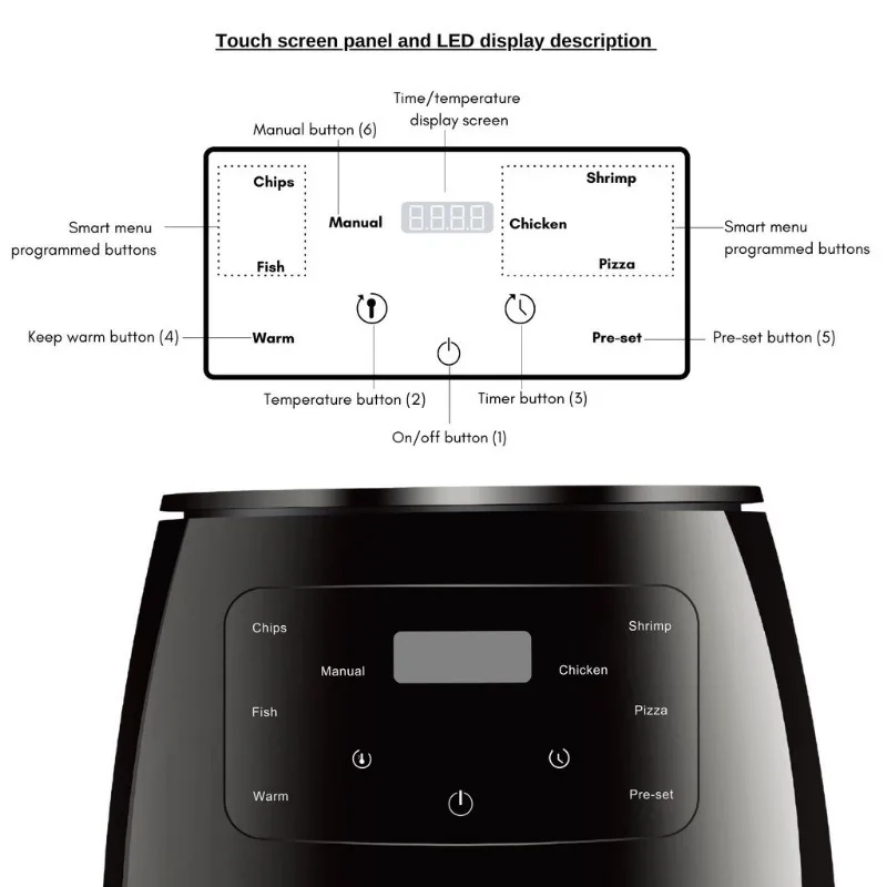2026-hot sell 6L Air Fryer Large-capacity