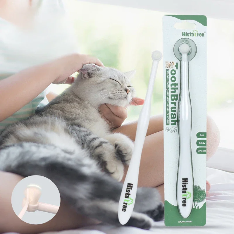 

Round Head Toothbrush for Pet Remove Bad Breath and Tartar Dental Care Soft Brush Oral Cleaning Tools for Dogs and Cats