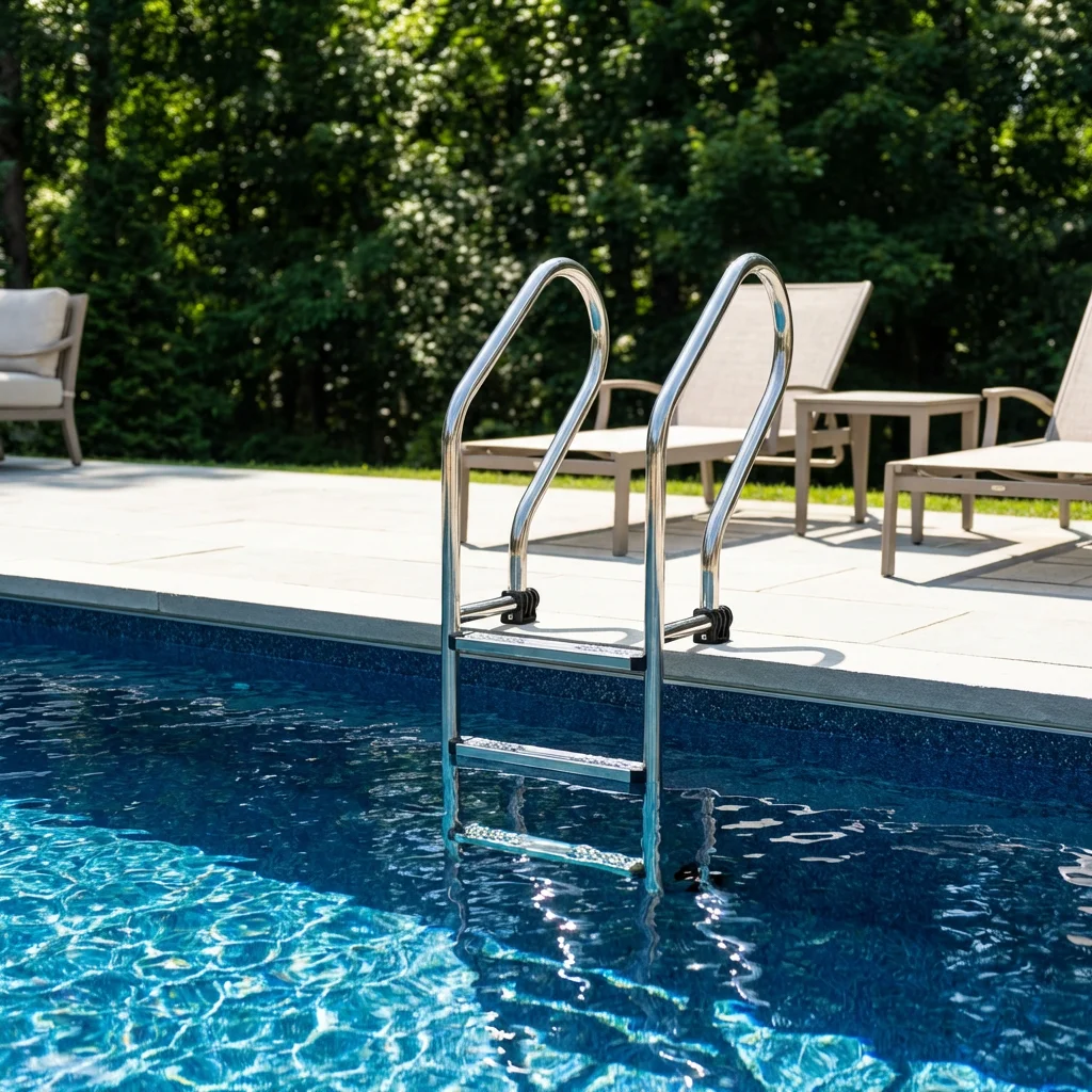 

Лестница для бассейна из нержавеющей стали 304, 2-5 ступеней, с двусторонними поручнями и педалями, аксессуары для бассейнов