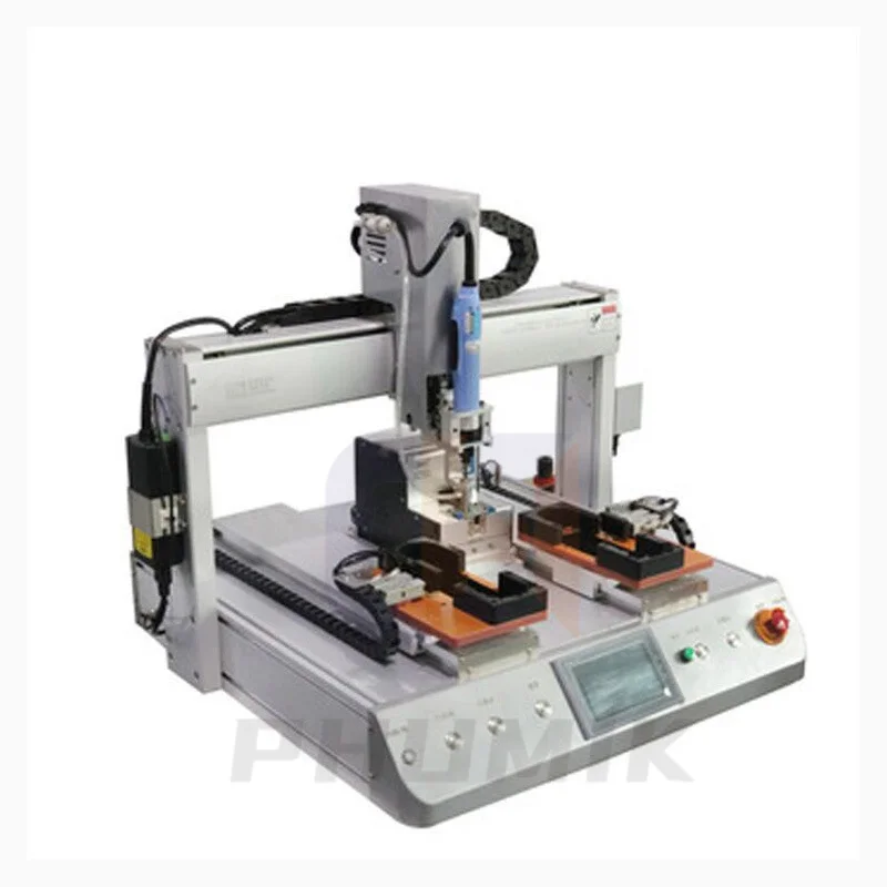 Electronic Assembly Screw Double Platform 4 Axis Bench Screwdriver Automatic Screw Fastening Machine