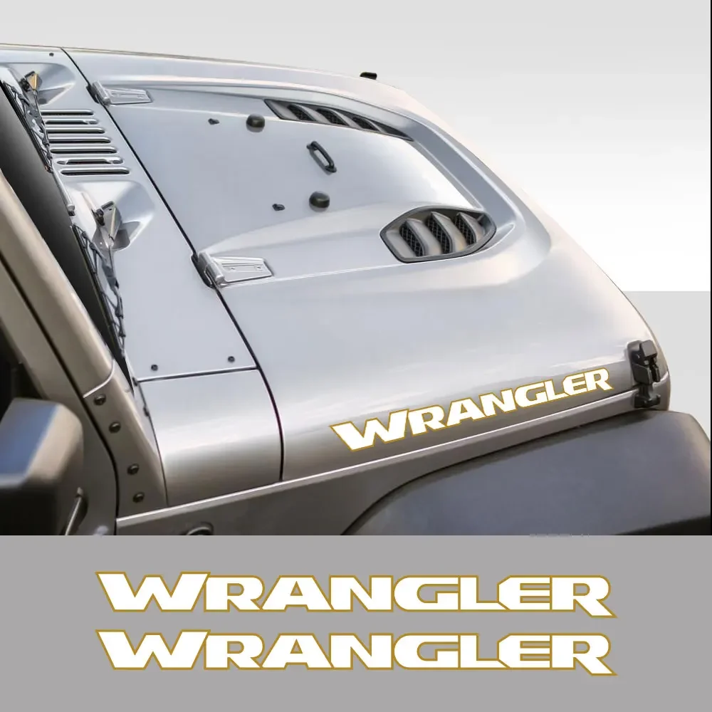Cubierta de capó de coche, pegatinas de motor para Jeep Wrangler JK JL TJ YJ ilimitado Sahara, accesorios de sintonización DIY, calcomanías decorativas de capó de vinilo