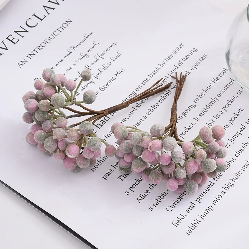 6 шт., искусственные цветы с помпоном, детские подарки «сделай сам», коробка для конфет, искусственные растения, Рождественская гирлянда, ваза для домашнего свадебного украшения