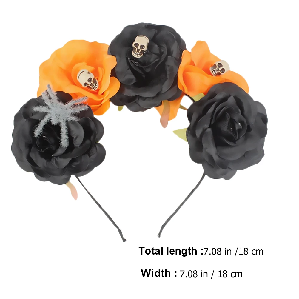 

Spider Hair Hoop Headband Skull Halloween Costume Black Cosplay Hairband Kids Adults Photoshoot Hair Tools