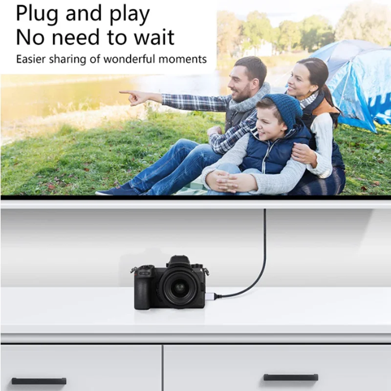 Kabel przedłużający Micro Mini TPU do HDMI, 1-10 m, 4K 60Hz, męski, kompatybilny z kamerami, PS3/4/5, projektorem, TV Box, laptopem