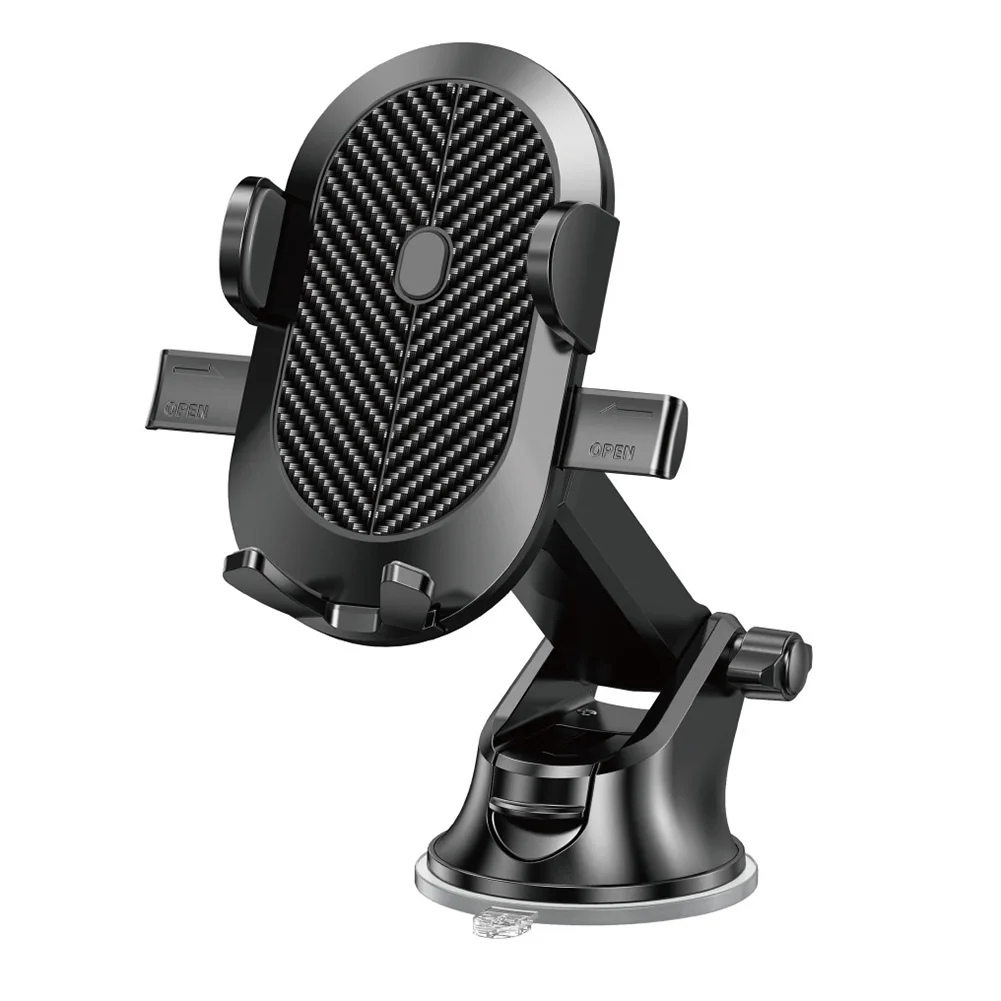 

Black Car Phone Holder Adjustable Phone Holder Vehicle Accessory Silicone Clamp Arms Suitable For Various Phones