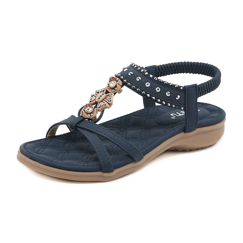 High Quality 2023 Summer New Bohemian Style Women Casual Shoes Women's Flat Sandals Plush Size Comfortable Beach Shoes