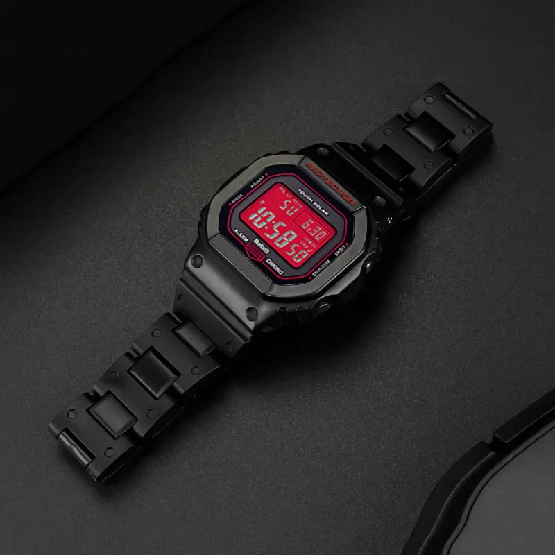 High Quality Black Plastic Steel Watchband Watch Strap For Casio G-SHOCK DW5600 GW-M5610 GA-2100 GM2100 DW-6900 Series Bracelet