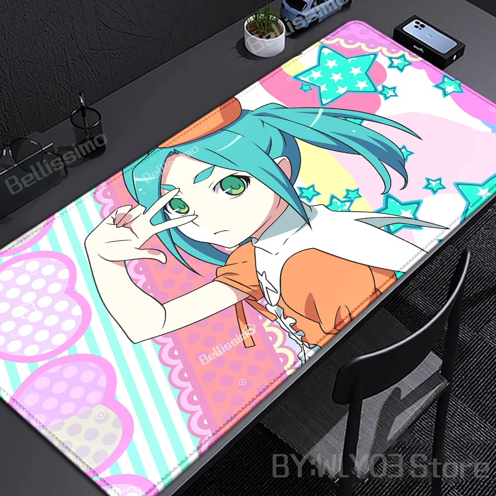 XXL Mousepad M Monogatari Mouse Pad Gaming Accessories Keyboard Pad Anime Ononoki Yotsugi Mat Large Computer Keyboard Table Mat