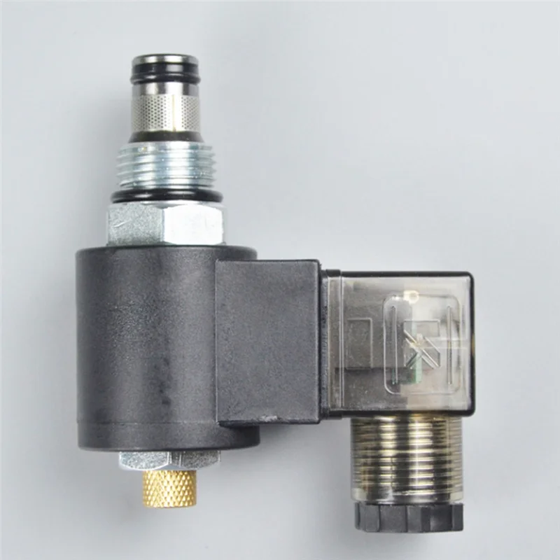 

BYBS-гидравлический резьбовой электромагнитный клапан, двухпозиционный, двуходовой, ручной, нормально закрытый клапан DHF08-220H (LSV08-2NCPM, 12 В постоянного тока)