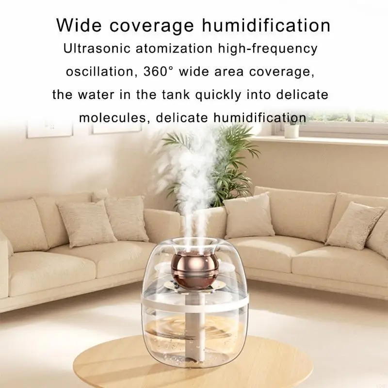 مرطب هواء 3 لتر للمنزل USB C لأجهزة تنقية الهواء ذات سعة كبيرة للضباب الثقيل
