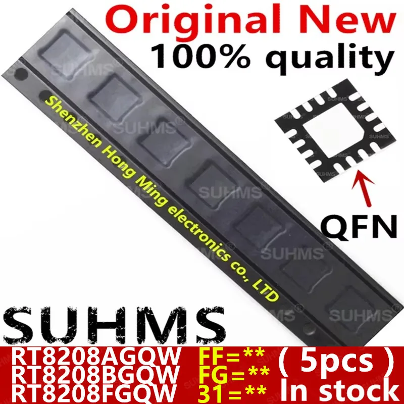 جديد ، جديد ، RT8208AGQW ، RT8208A ، FF ED FF RT8208BGQW RT8208B FG CL FG = RT8208FGQW 31 = EE ، RT8208F