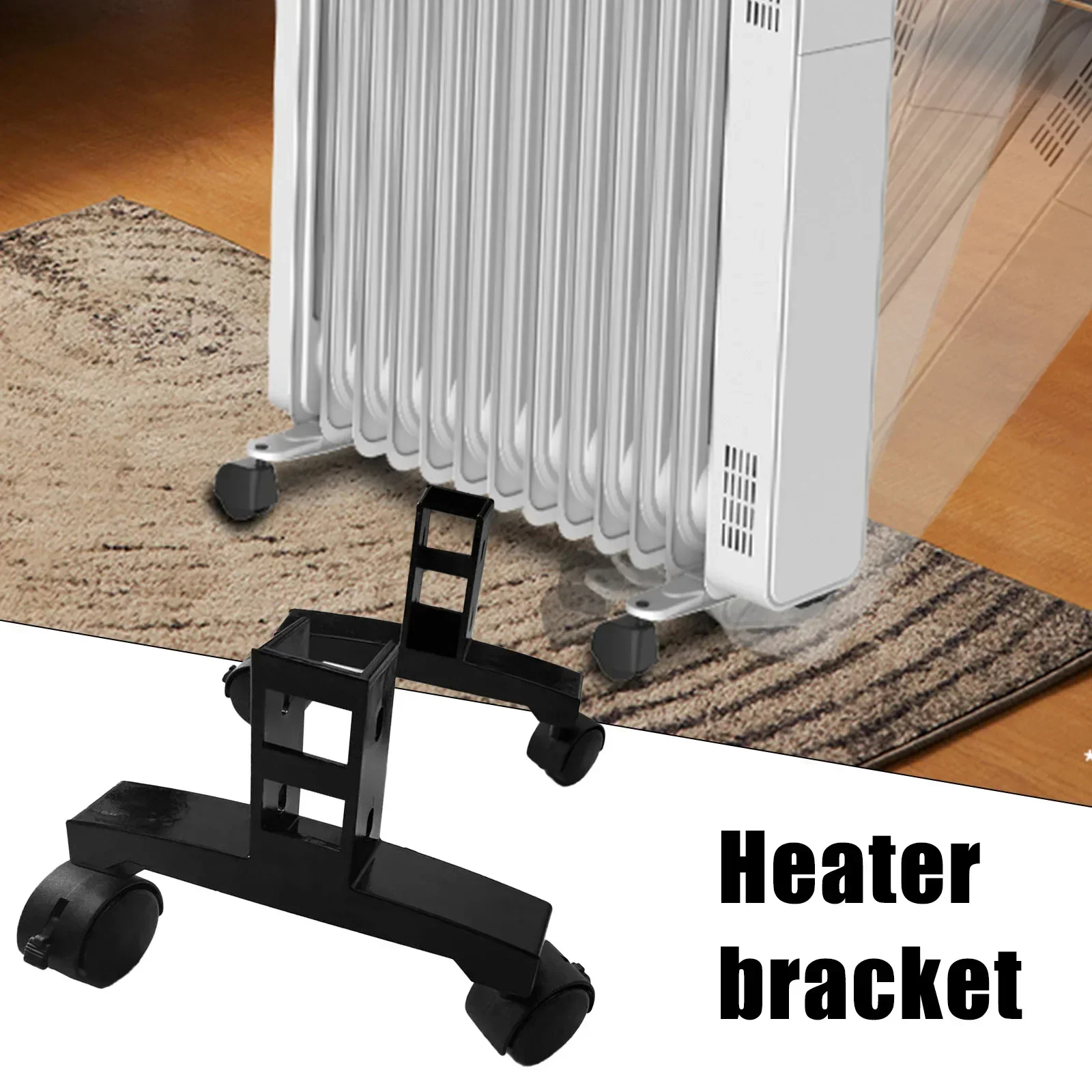 2Pcs Foot Bracket For Infrared Heater Adjustable Stand With Wheels For Easy Movement°rotated Standing Device