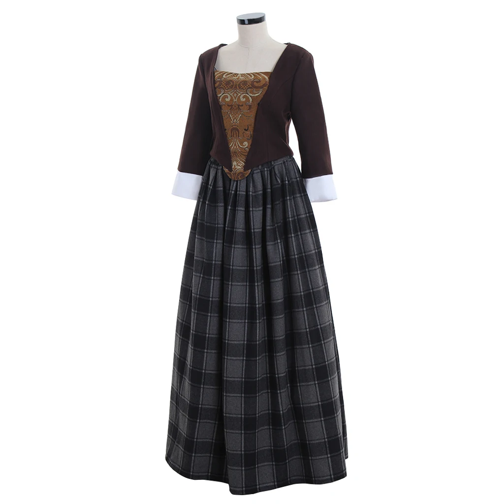 Outlander Cosplay Jenny Fraser Murray Dress Medieval Highland Scotland Village Costume Halloween Carnival Party Ball Gown