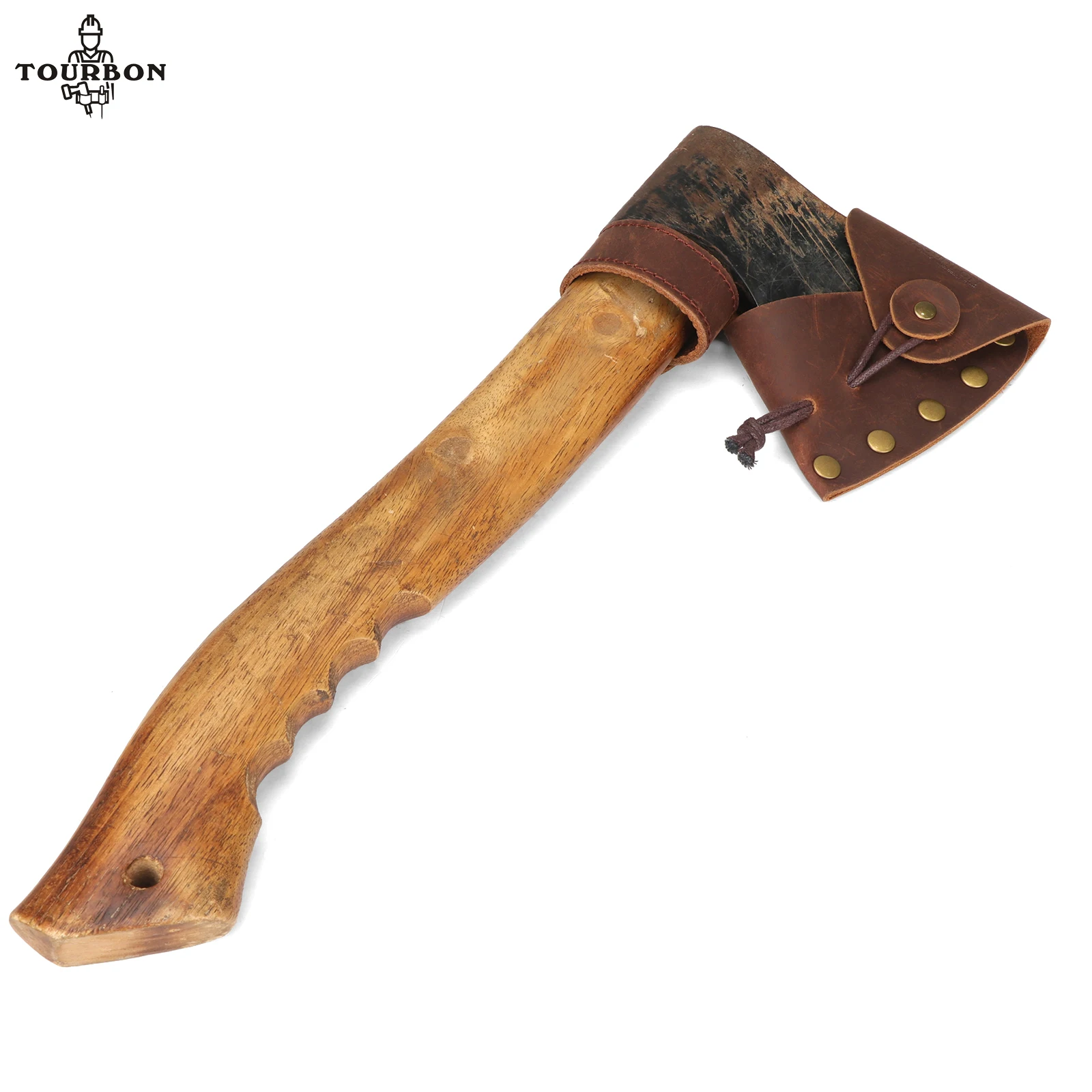 Tourbon Camping Leather Axe Cover Hatchet Sheath Case Axe Blade Protector Holster  Outdoors Accessories Woodworking