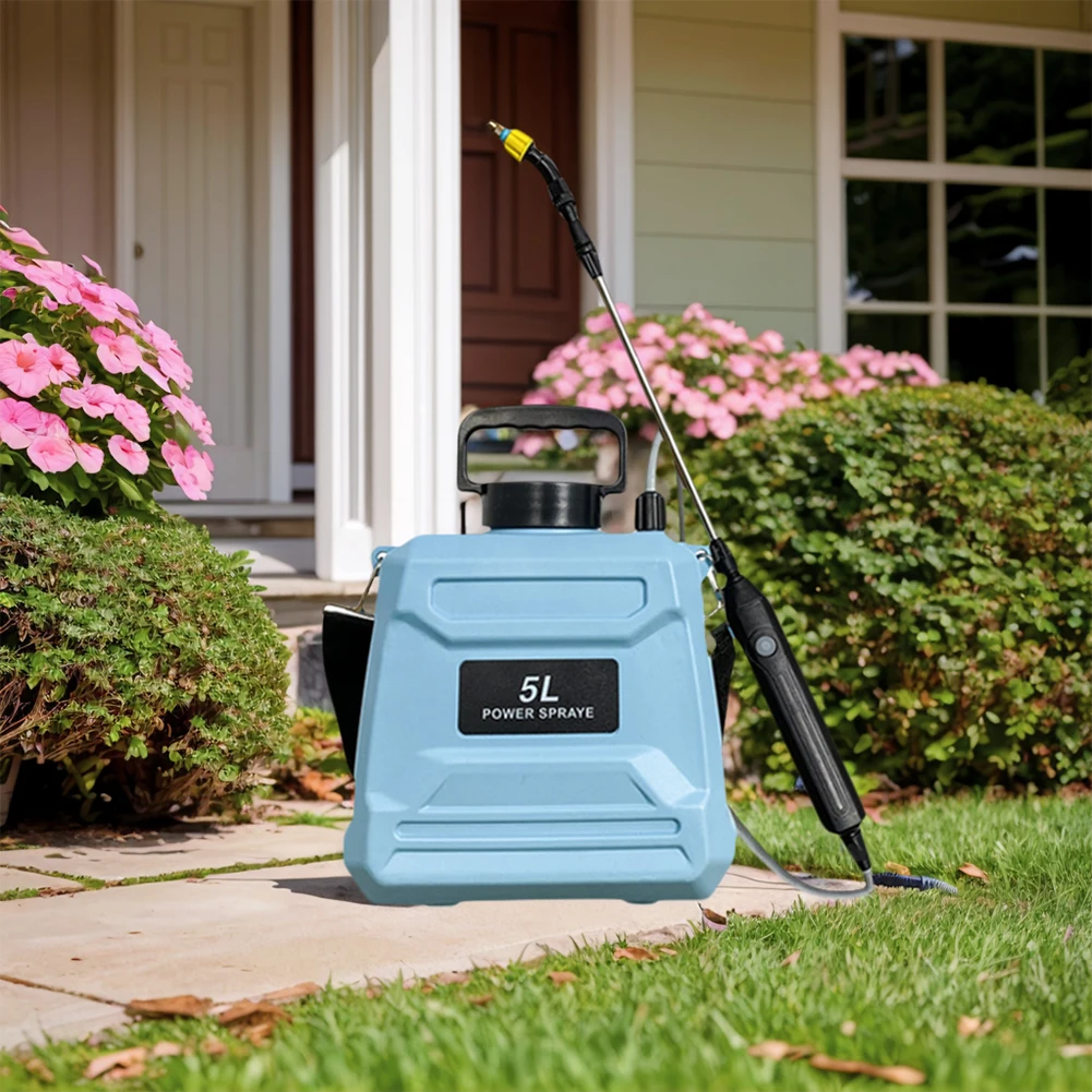 

Electric 5L/1.3 Gallon Battery Powered Sprayer Plant Water Pump Sprayers Garden Irrigation Sprayer Tool for Lawn Garden Cleaning