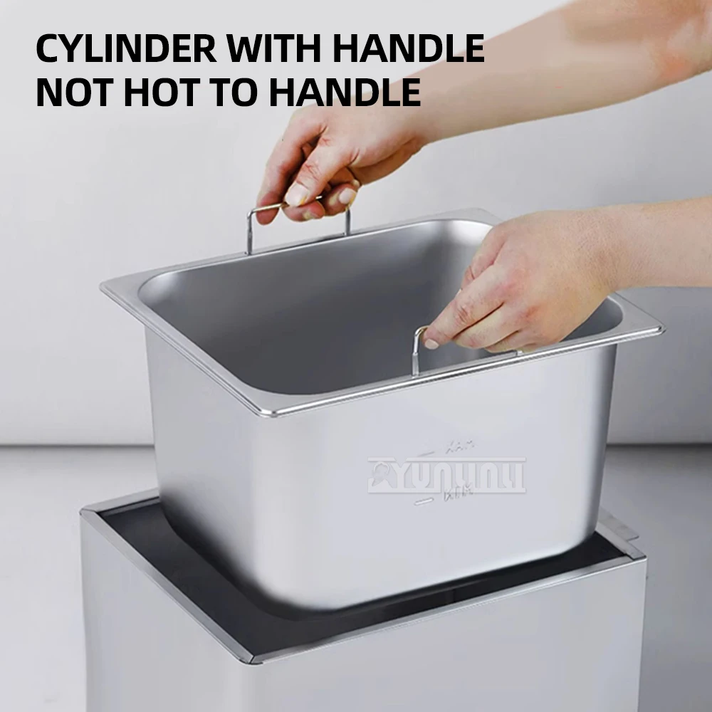 Электрическая фритюрница с двойным цилиндром, 20 л, контроль температуры