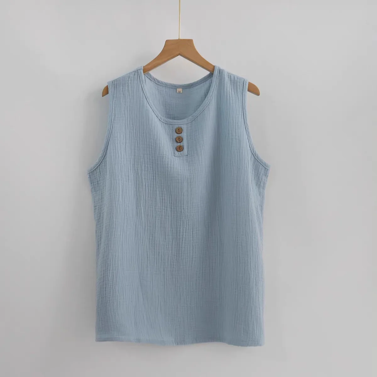 Women Chinese Style Cotton Linen Vests Coats V-Neck Solid Color Button Vintage Cloths 2026 Autumn plus size tanks Vests