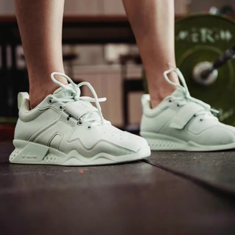Professional Weight Lifting Sneaker Man Anti-Slip Weight Shoes Unisex Squatting Shoes Hook & Loop Weight Lifting Training Shoe