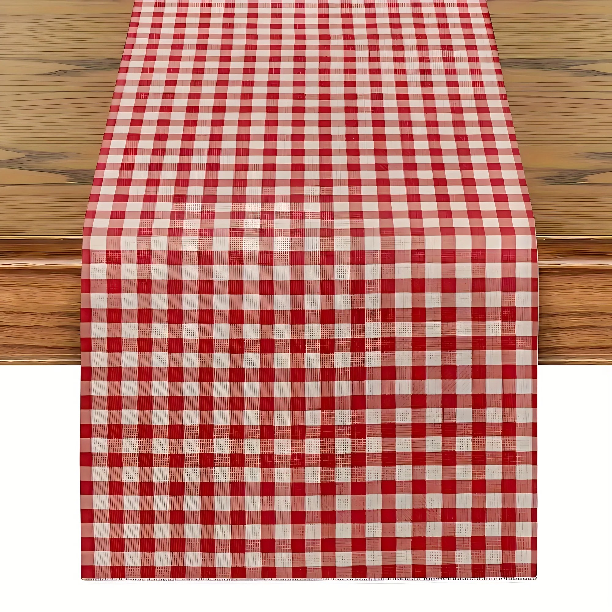 Red White Classic Gingham Check Table Runner 2D Flat Print Casual Home Decor Dining Room Table Decoration Warm Stylish Charming