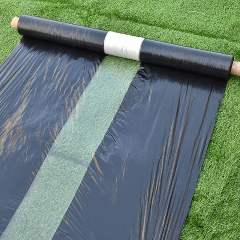 10m 0.008mm Mulch Film PE Black White Plastic Mulch Garden Ground Cover Film Frost Protection Keep Warm Weed Control