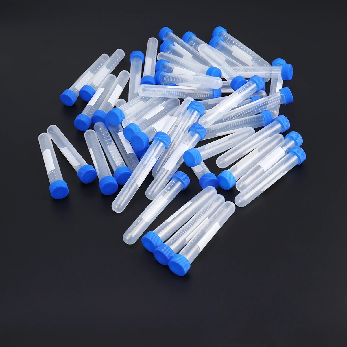 

50 pcs 15Ml Centrifuge Tube Round Bottom Transparent Screw Cap Leakproof High- Supplies For Sample Storage Beads