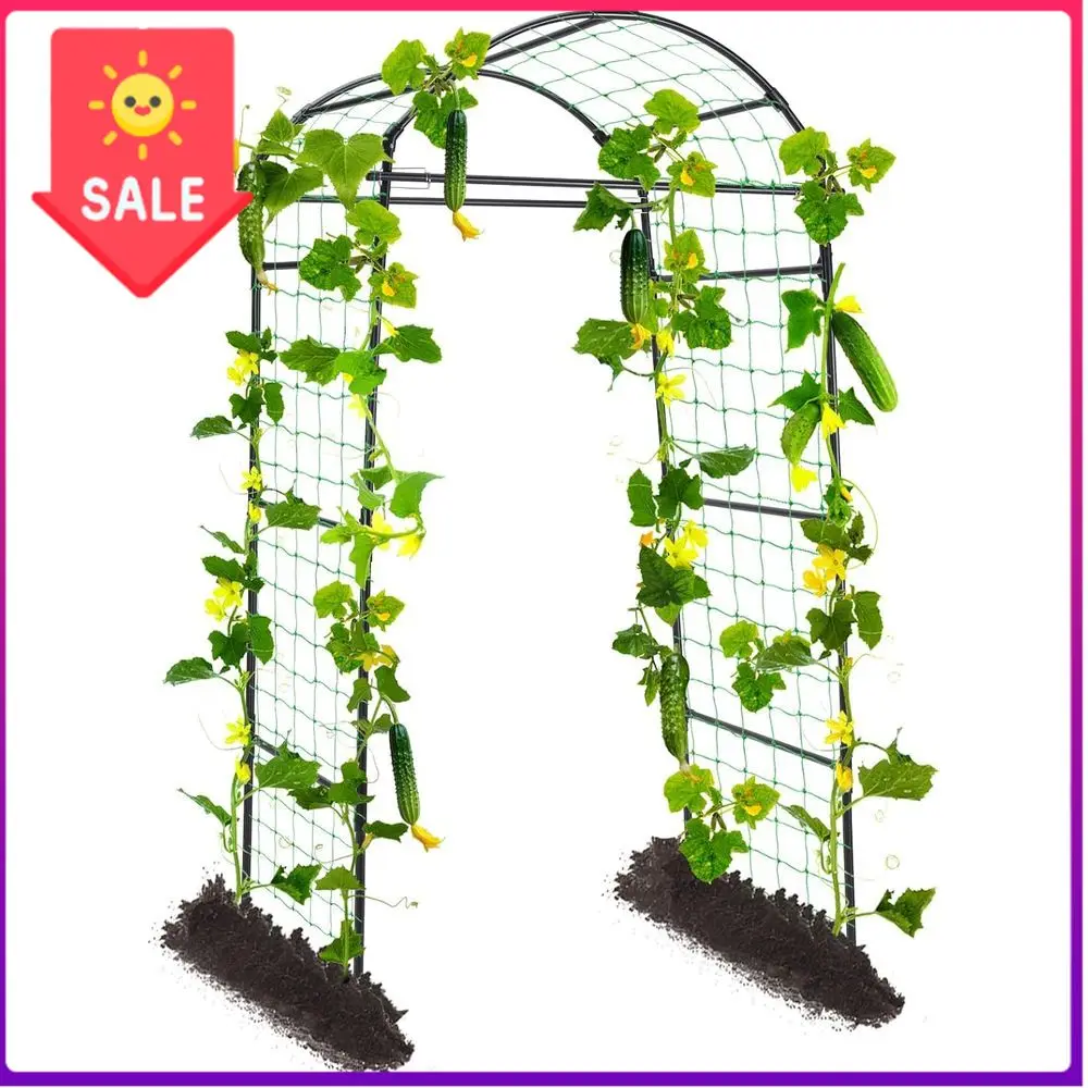 

Бестселлер: Уличная арка-шпалера для огурцов, высотой 6,7 футов, для вьющихся растений, идеально подходит для винограда, томатов и бобов
