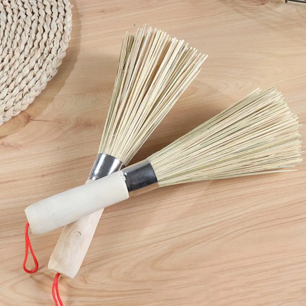 Kitchen Natural Bamboo Durable Wok Brush Dish Scrubber Cleaning Tool Pot Pan Cleaner