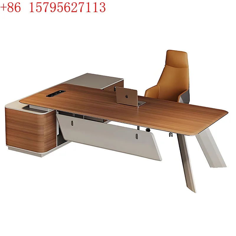 

Boss desk simple modern general manager president leadership senior sense table and chair combination