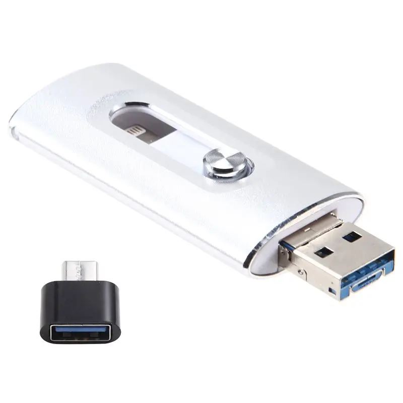 Well Made-Photostick USB Flash Drive High-Speed Stick External Storage Pen Drive For Phone PC Copy Photos Videos Files 64GB Silv