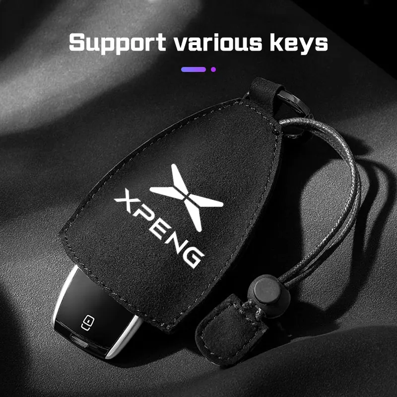 Soft Suede Key Fob Protector Anti Slip Shell Case Car Key Holder For Xpeng G6 G9 P5 P7 P7i G3 G3i G7 X9 X2 N5 F30 H93 Mini view 4