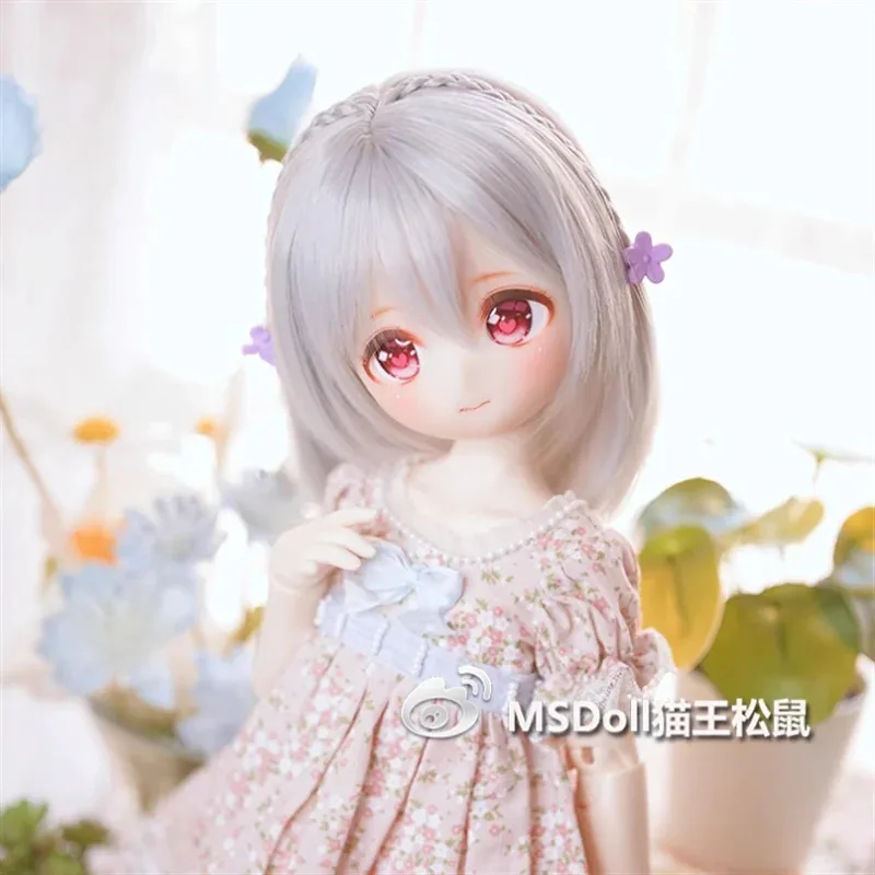 BJD 人形かつらロングヘア 1/3 1/4 1/6 MSD MDD YOSD 前髪付き黒茶色ピンクヘアアクセサリー